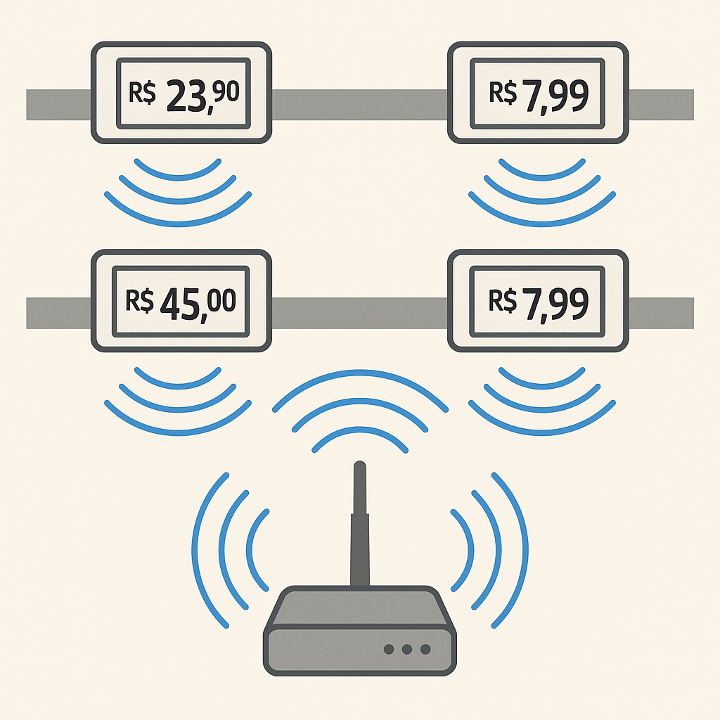 Comunicação wireless das etiquetas